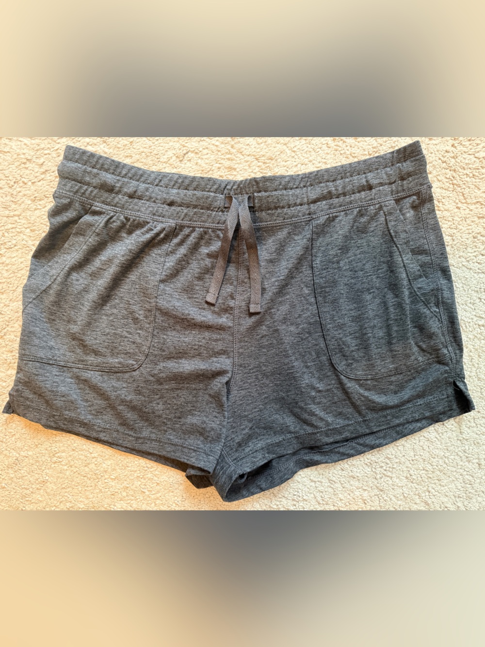 Women’s Gray Athletic Drawstring Shorts